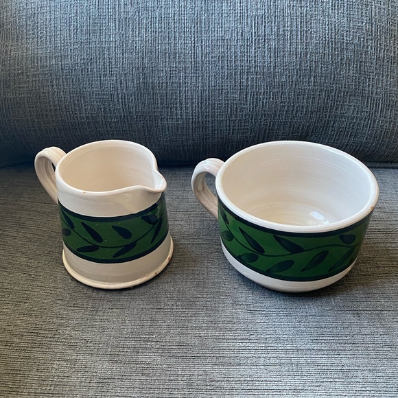 Farmhouse Creamer Pitcher and Mug by LAMAS Pottery – Made in Italy. - Picture 2 of 8